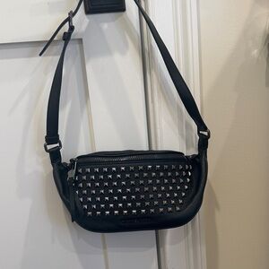 Michael Kors Black Crossbody Bag with Silver Studs